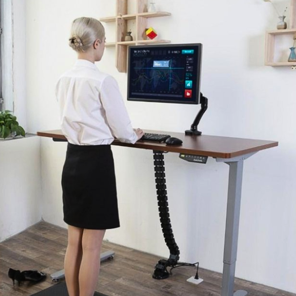 Columna Pasa Cable / Organizador de Cables Negra
