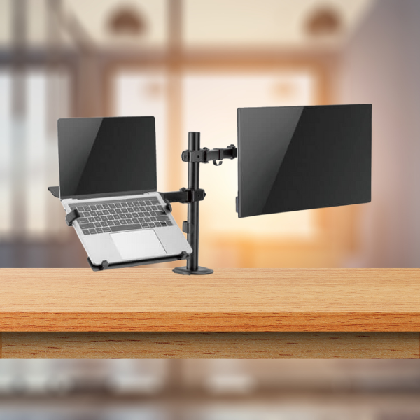 Soporte Dual para Monitor y Notebook