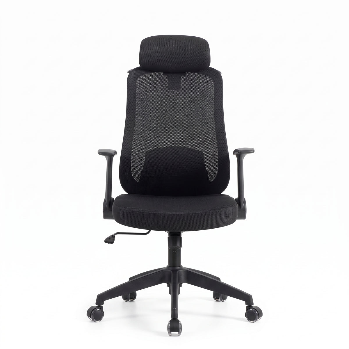 Silla ergonómica Cali Negra, vista frontal