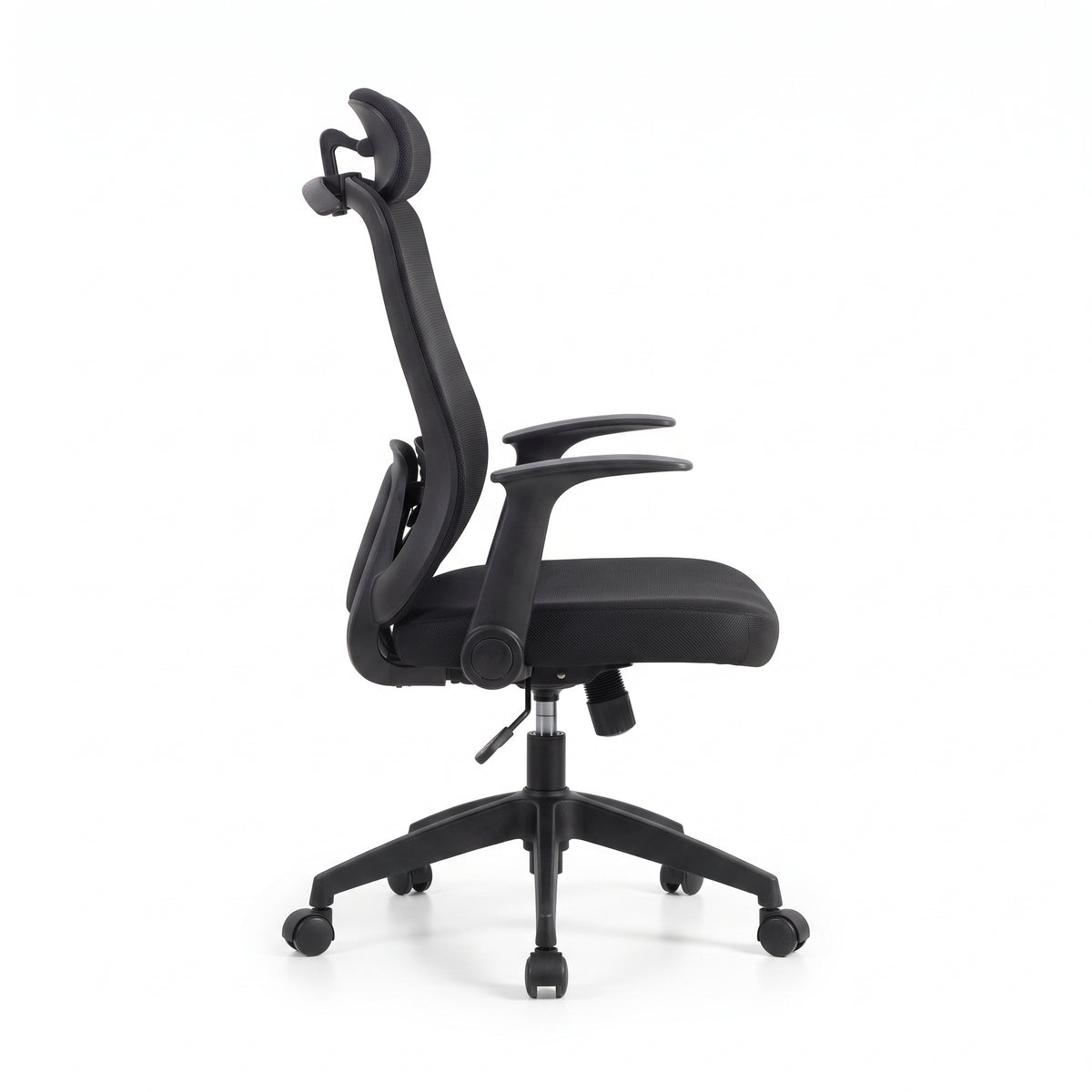 Silla ergonómica Cali Negra, vista lateral