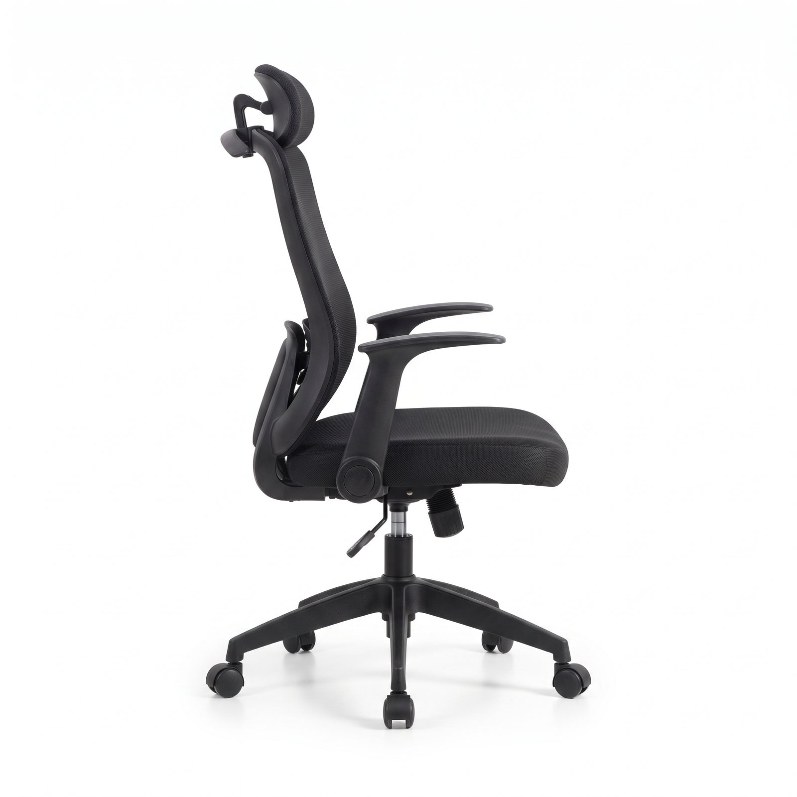 Silla ergonómica Cali Negra, vista lateral