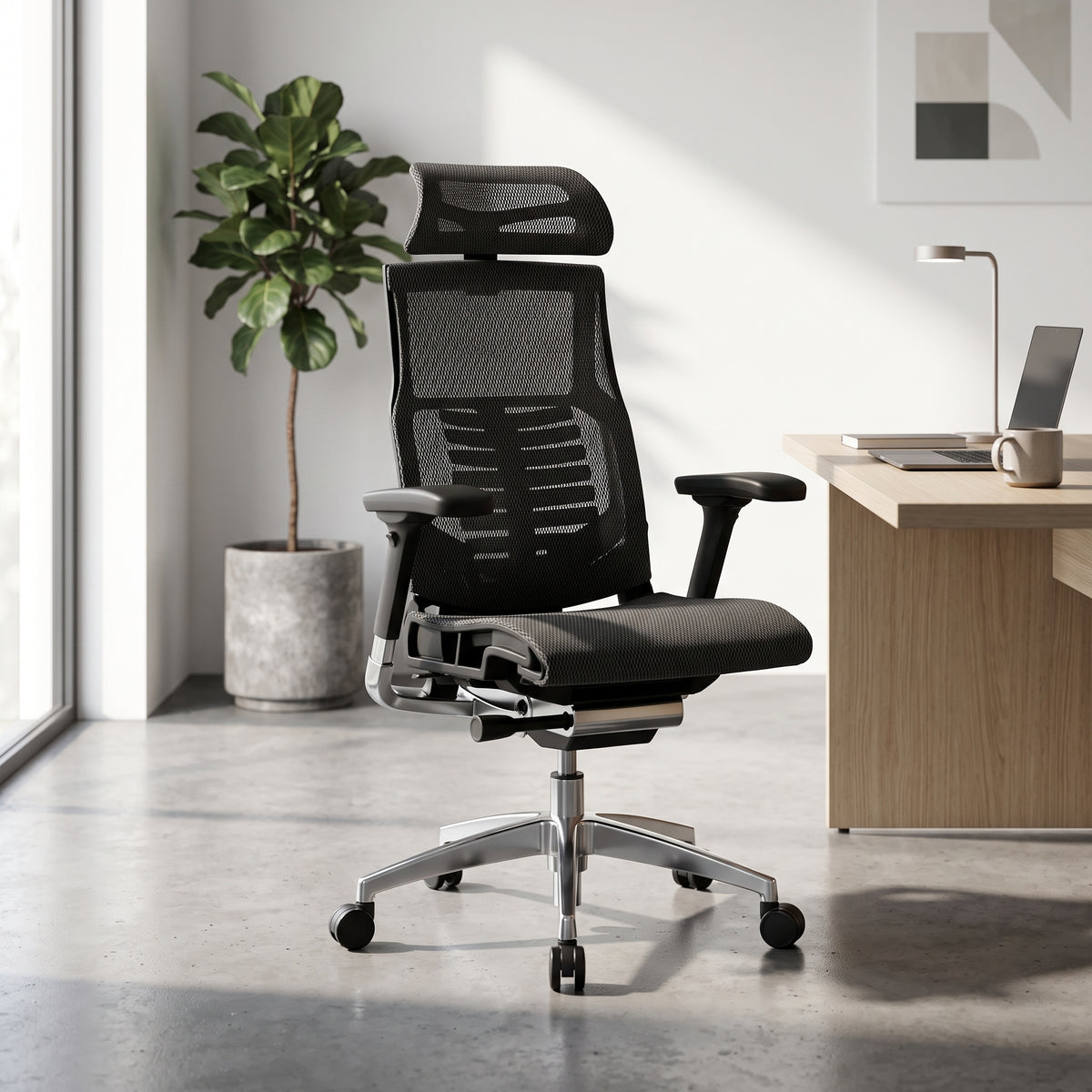 Silla Ergonómica Pofit en espacio de trabajo