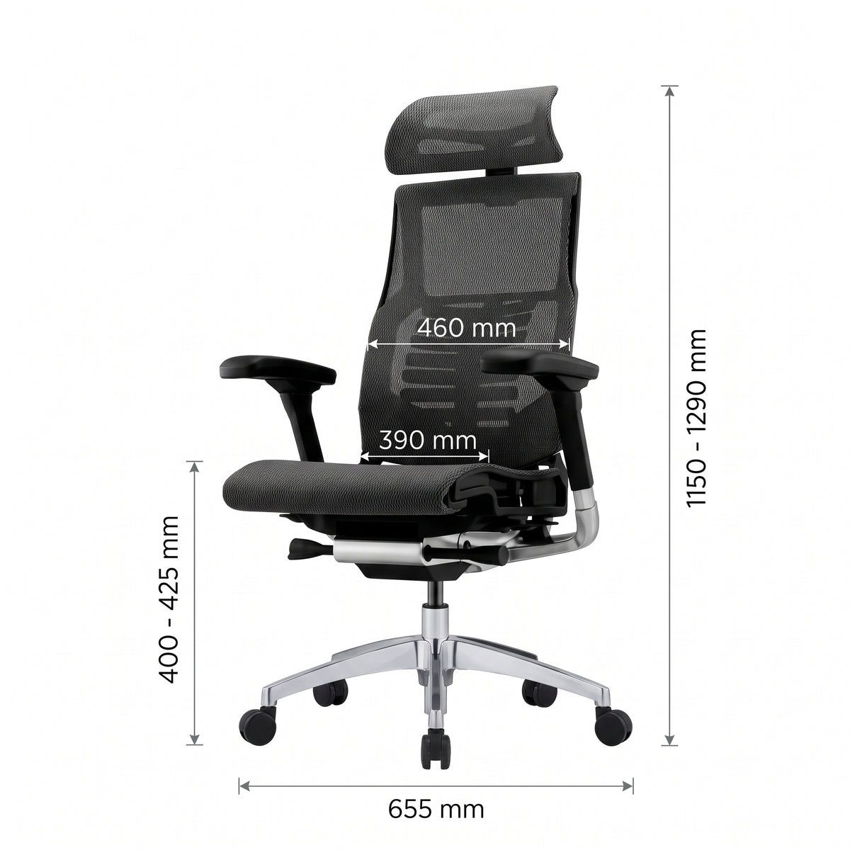 Medidas de la Silla Ergonómica Pofit