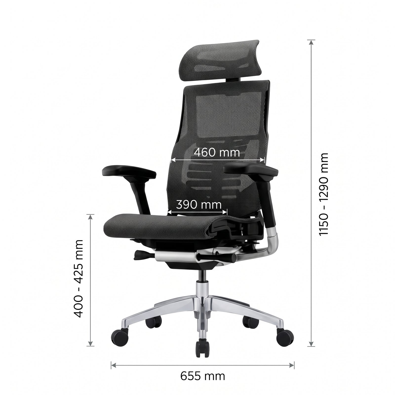 Medidas de la Silla Ergonómica Pofit